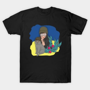 Military Ukrainian Woman T-Shirt